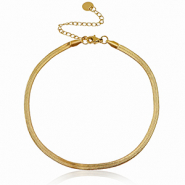 Cavigliere in acciaio inossidabile catena a serpente oro