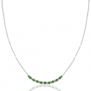 Collane in acciaio inossidabile verde smeraldo-argento