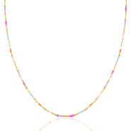 Collane in acciaio inossidabile neon multicolore-oro