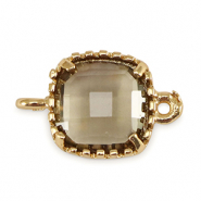 Distanziatori di vetro Crystal Glass quadrato diamante nero-oro