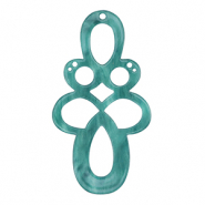 Pendenti in resina barocco blu petrolio