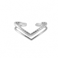 Anelli in acciaio inossidabile argento