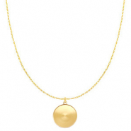 Catena Polaris Steel (acciaio inox) con castone per cabochon 20mm oro