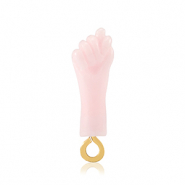 Pendenti in resina "Mano Fico" rosa bambino-oro