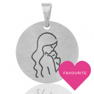 Ciondoli in acciaio inossidabile madre argento