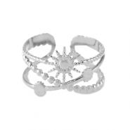 Anelli in acciaio inossidabile argento