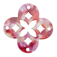 Pendenti in resina mosaico multicolore rosa