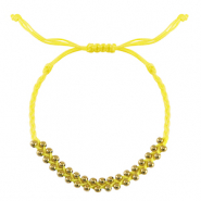 Braccialetti alla moda perline in acciaio inossidabile giallo-oro