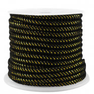 Cordoncino alla moda 3mm nero-oro
