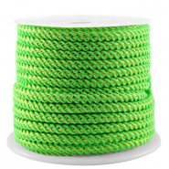 Cordoncino alla moda 3mm verde neon-oro