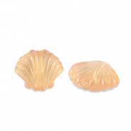 Perline in acrilico conchiglia trasparente marrone rame