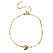 Bracciali in acciaio inossidabile cuore oro