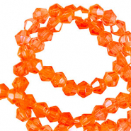 Perline sfaccettate bicone 3mm arancio vivace