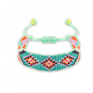 Braccialetti alla moda blu ottanio tropicale-arancione