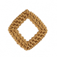 Pendente in rattan rombo beige naturale