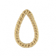 Pendente in rattan goccia beige naturale