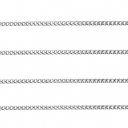 Componenti in acciaio inossidabile catena a rol&ograve; grumetta argento