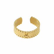 Anelli in acciaio inossidabile con anellino oro