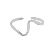 Anelli in acciaio inossidabile argento