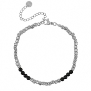 Bracciali in acciaio inossidabile argento-nero