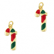 Metal TQ lat&oacute;n ciondoli bastoncini di zucchero oro