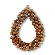 Ciondoli sfaccettati goccia marrone rame