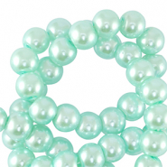 Perline di vetro con effetto perlato 8mm light mint green