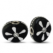 Perline in stile bohémien nero-argento