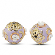 Perline in stile bohémien lilac-oro