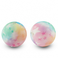 Perline di silicone 15mm stella multicolore