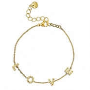 Bracciali in acciaio inossidabile ''LOVE'' oro