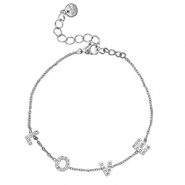 Bracciali in acciaio inossidabile ''LOVE'' argento