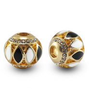 Perline in stile bohémien bianco-oro