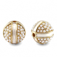 Perline in stile bohémien bianco-oro