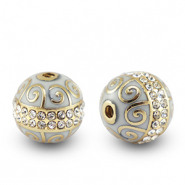 Perline in stile bohémien grigio