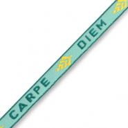 Nastro con testo "carpe diem" turchese-verde