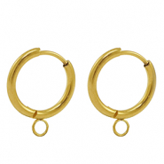 Orecchini in acciaio inossidabile a cerchio 18mm oro