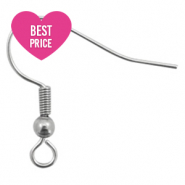 Componenti in acciaio inossidabile orecchini / monachella argento antico