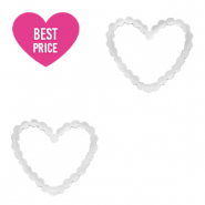 Ciondoli in acciaio inossidabile distanziatore cuore argento