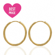 Orecchini in acciaio inossidabile a cercio 15mm oro