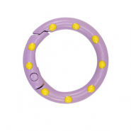 Componenti colorati anello brisé portachiavi viola-giallo
