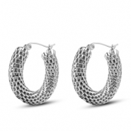 Orecchini in acciaio inossidabile argento