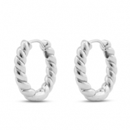 Orecchini in acciaio inossidabil a cerchio argento