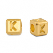 Perline alfabeto di metallo DQ K oro (privo di nichel)