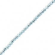 Perline sfaccettate 2mm tonda blu chiaro metallico