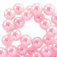 Perline di vetro con effetto perlato 8 mm alta qualit&agrave; rosa chiaro