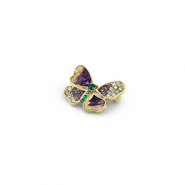 Broches farfalla oro-viola-verde