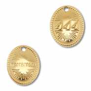 BY31® Ciondolo in acciaio inossidabile numeri angelici 444 / protection oro