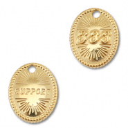 BY31® Ciondolo in acciaio inossidabile numeri angelici 333 / support oro