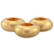 Perline di metallo DQ 7x3mm oro (privo di nichel)